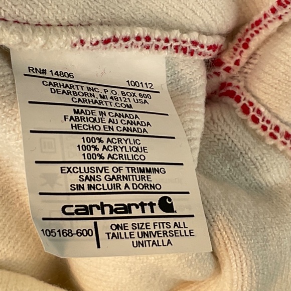 Carhartt Logo knit cuffed Pom Pom Winter/Snow Beanie Hat NWT - Picture 5 of 5